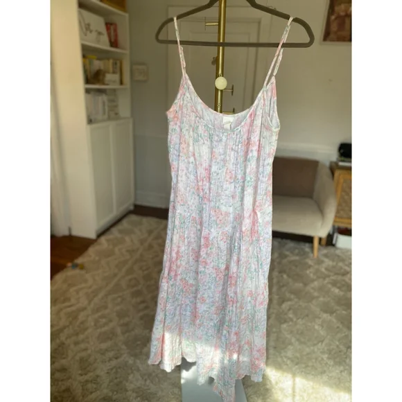 Pastel Floral Cottagecore Maxi Dress Romantic Garden Soft Girl L Quiet Luxury - Picture 2 of 11